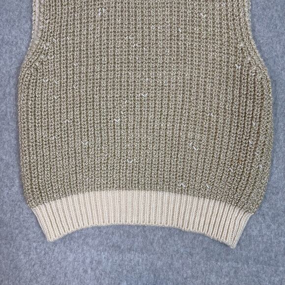 Anthropologie Pilcro Gold Turtleneck Sleeveless Knit Sweater Vest Size Small - Picture 3 of 6